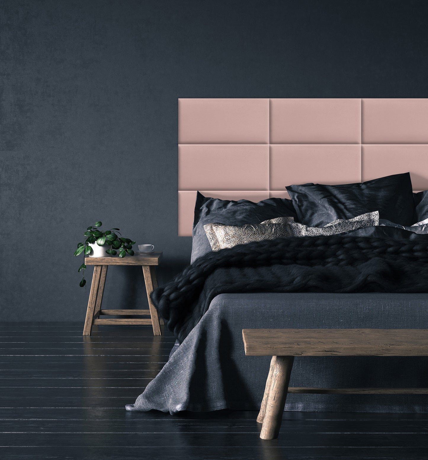 Upholstered Panel Pink