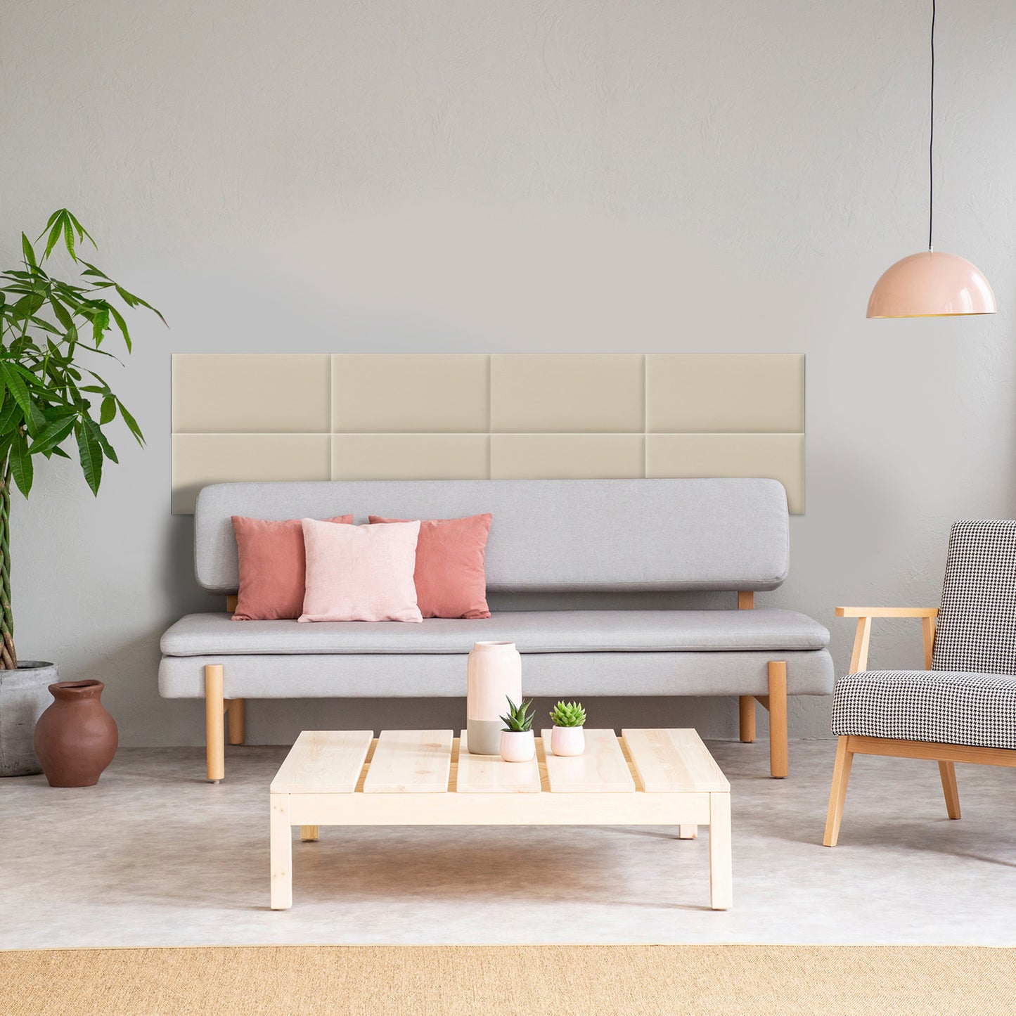 Upholstered Panel Creamy