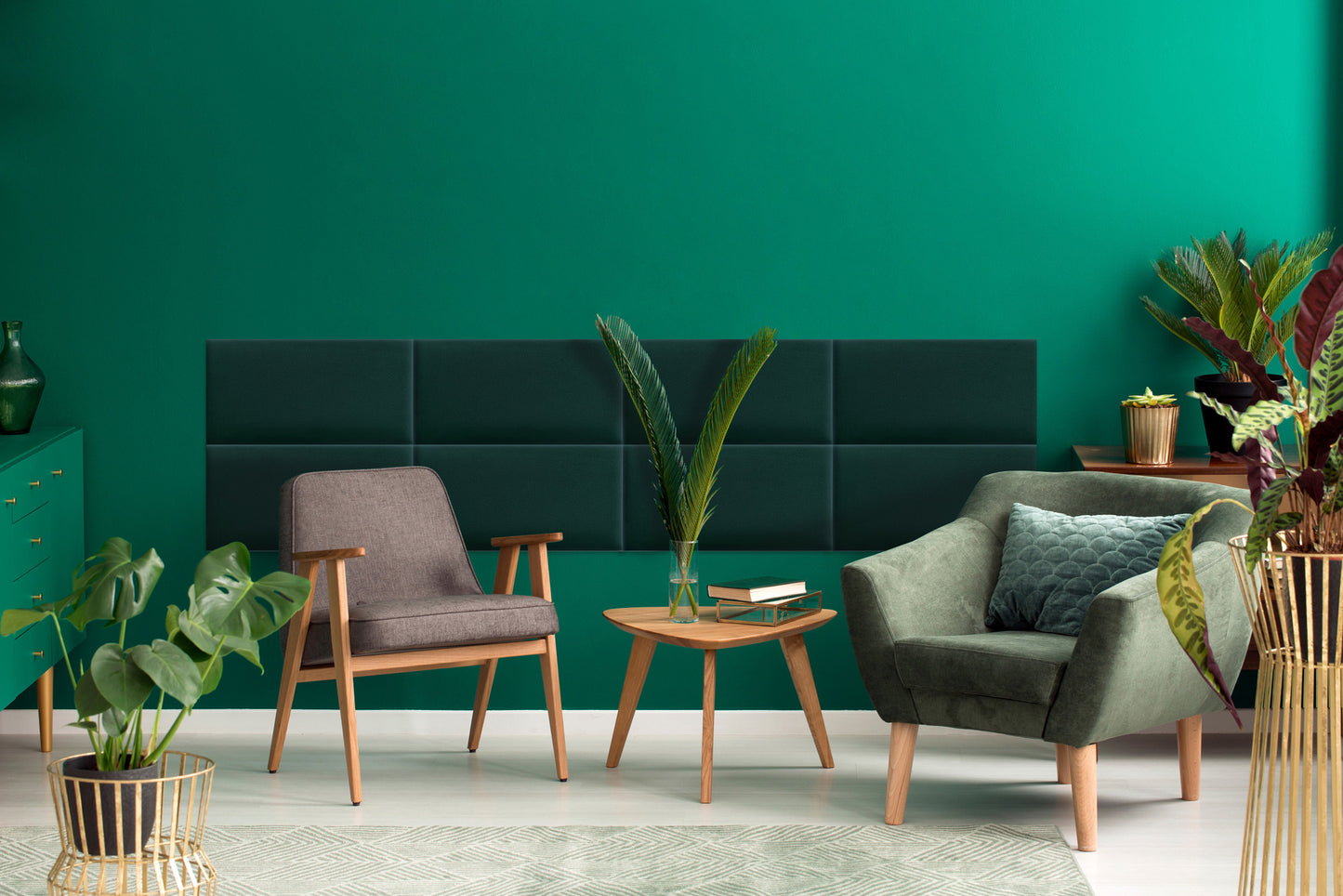 Upholstered Panel Turquoise