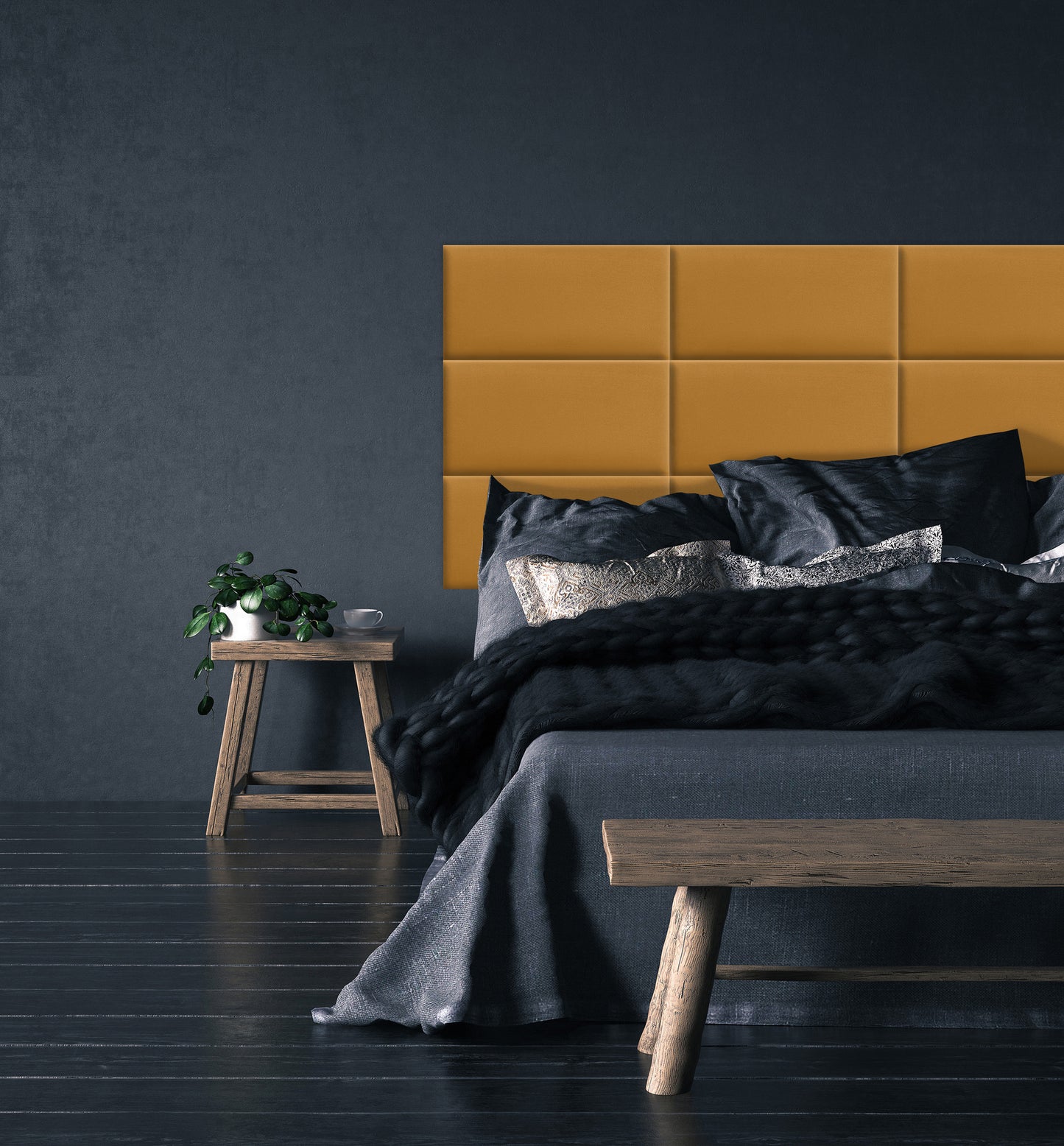 Upholstered Panel Yellow