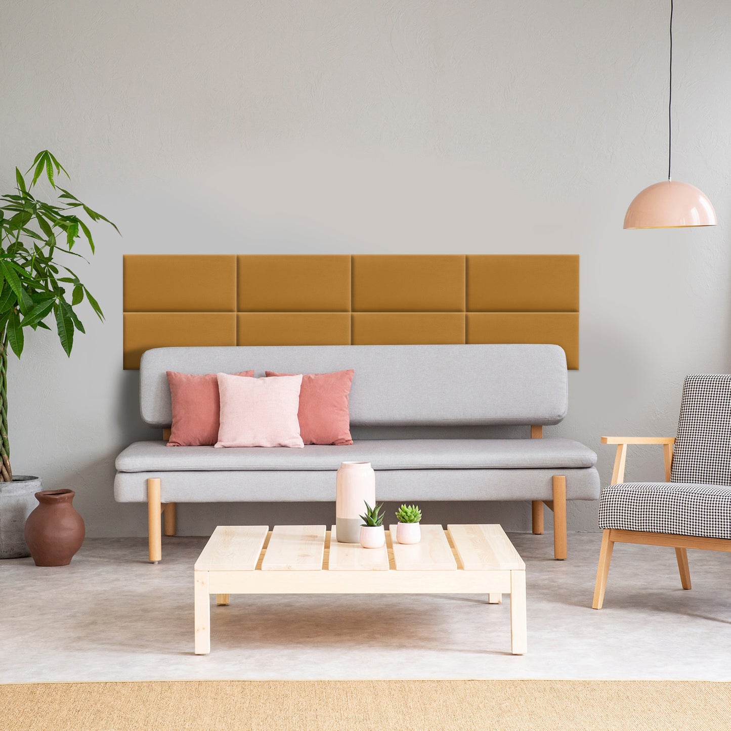 Upholstered Panel Yellow