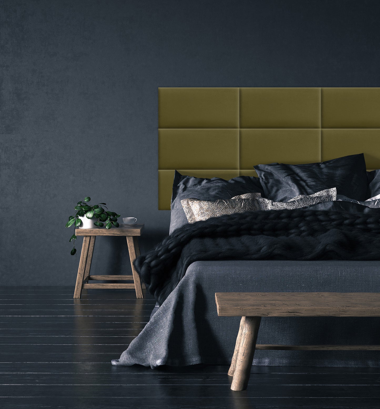 Upholstered Panel Khaki