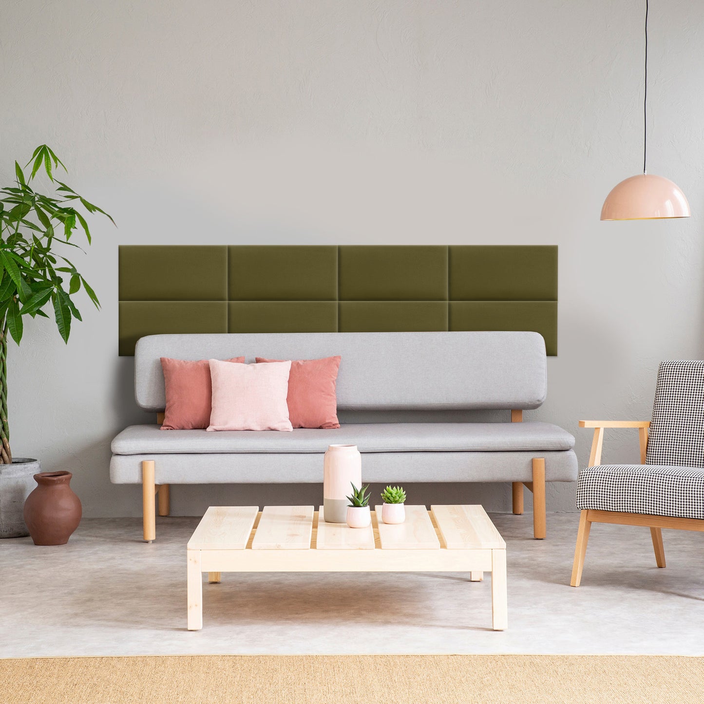 Upholstered Panel Khaki