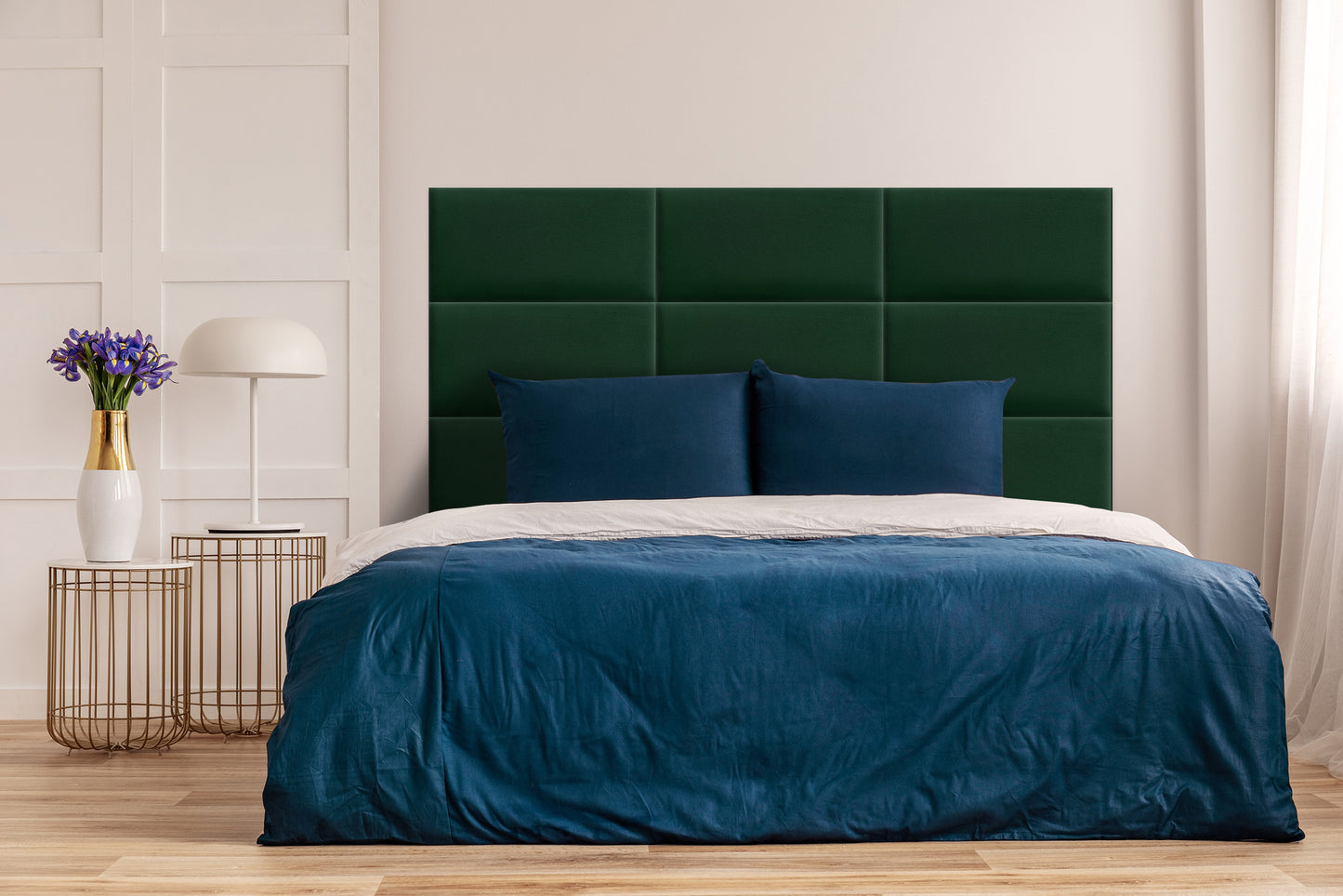 Upholstered Panel Bottle Green