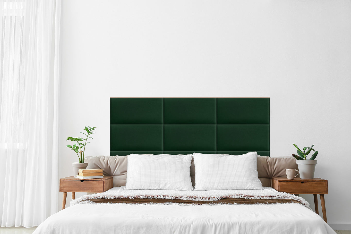Upholstered Panel Bottle Green