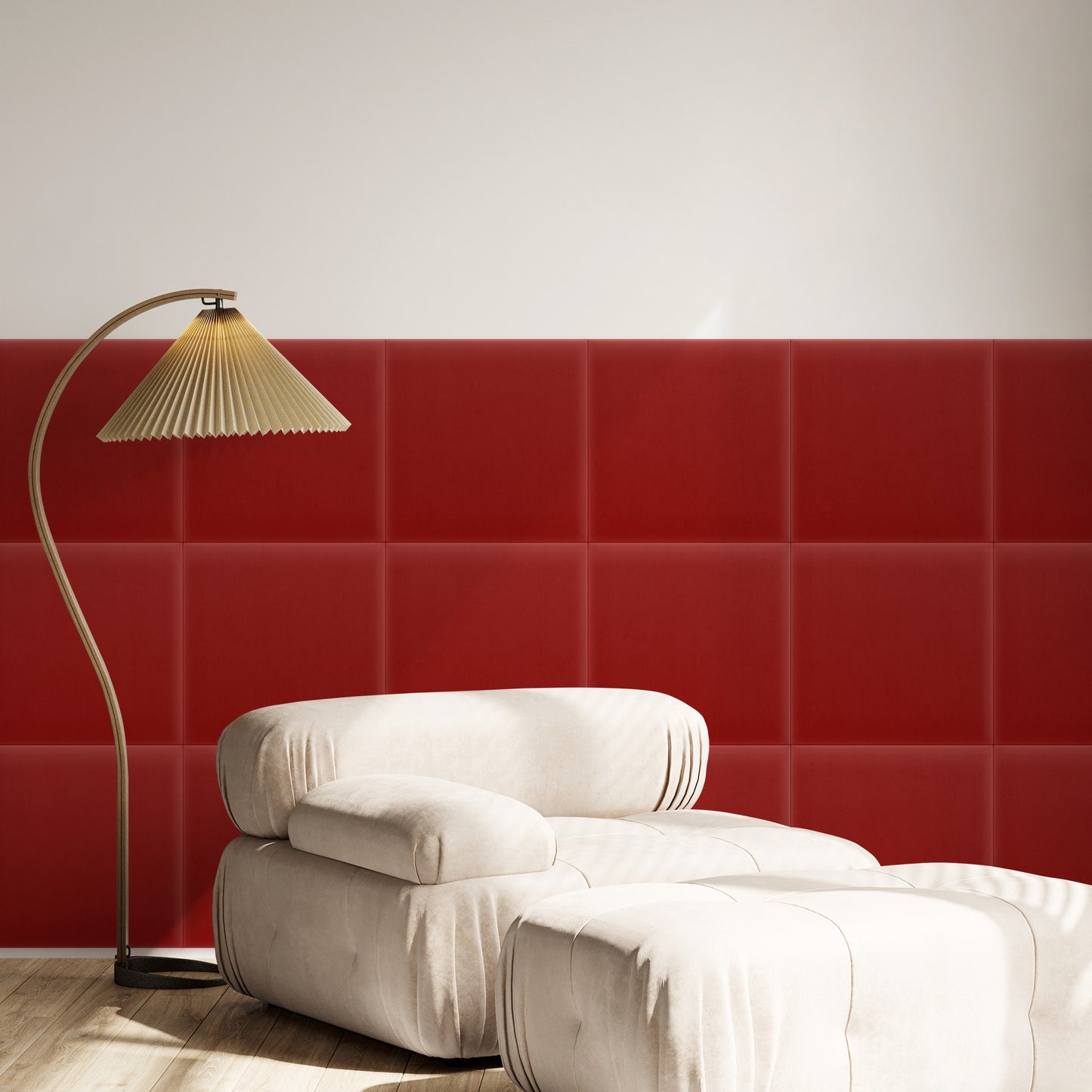 Upholstered Panel Magic Velvet Red