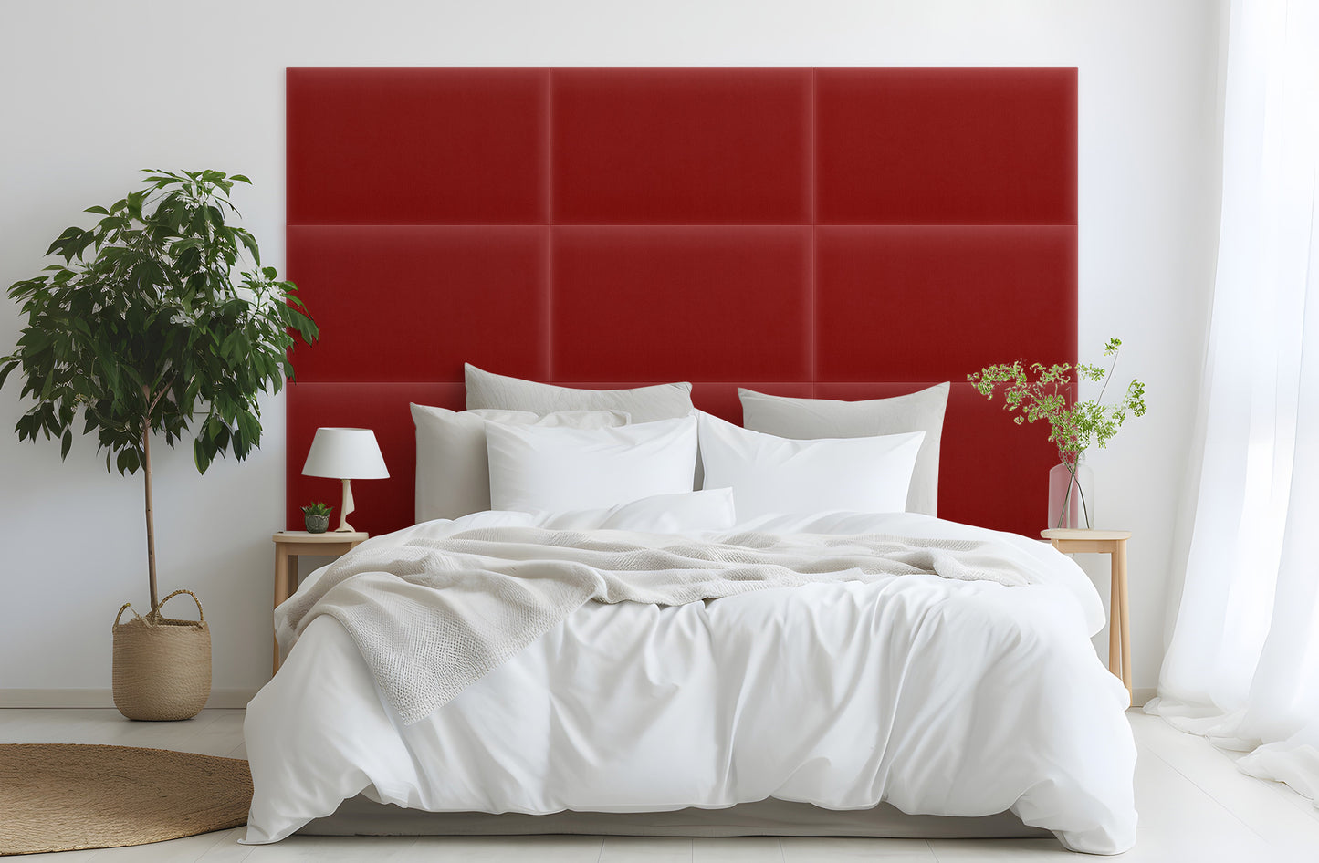 Upholstered Panel Magic Velvet Red