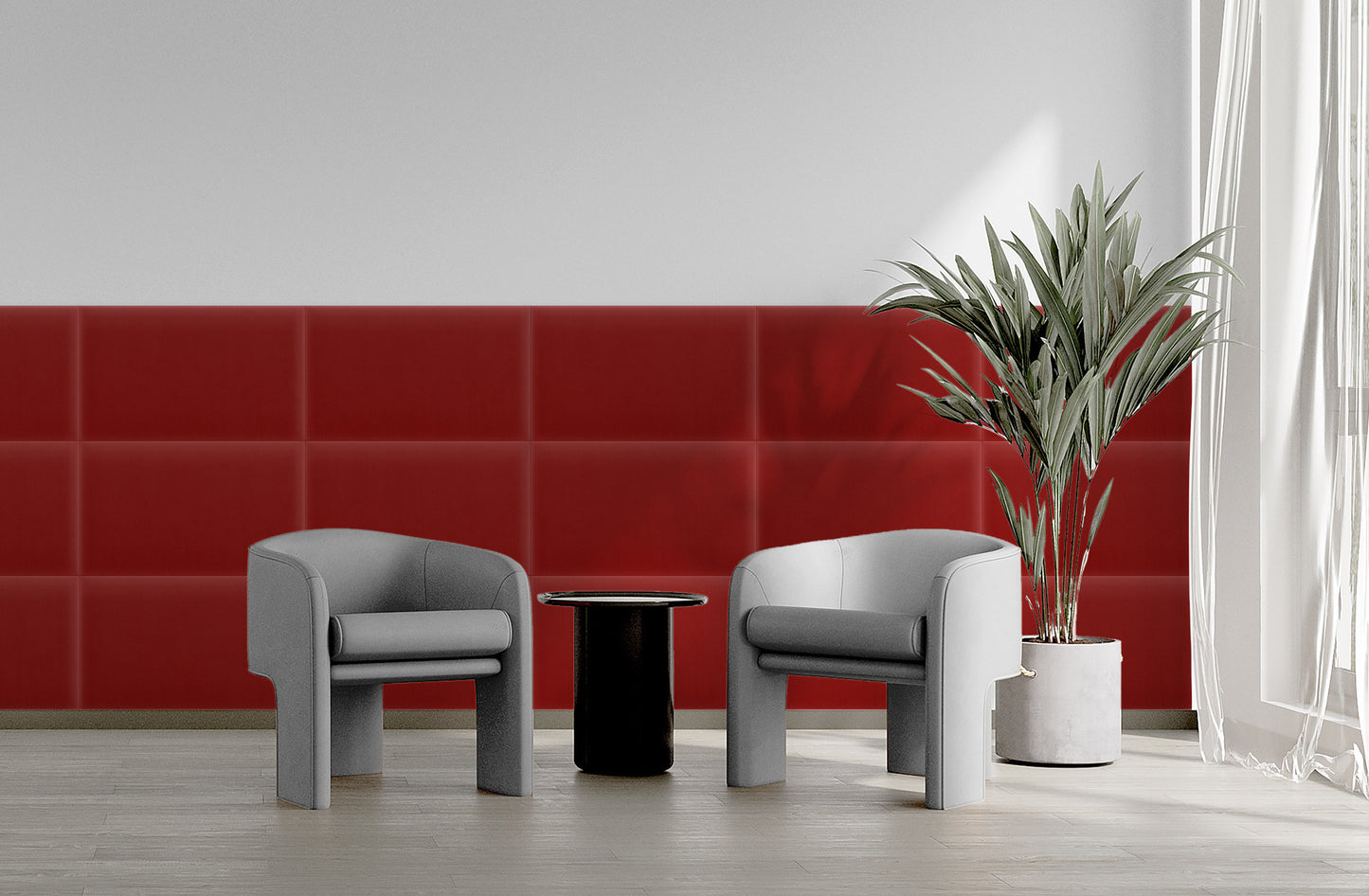 Upholstered Panel Magic Velvet Red