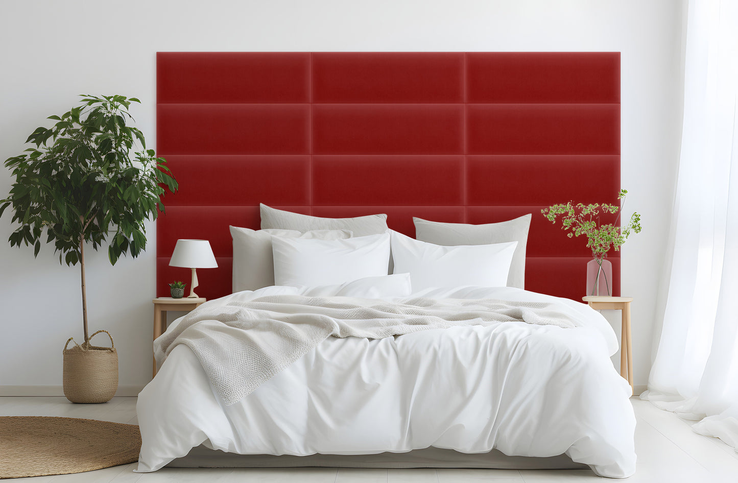Upholstered Panel Magic Velvet Red