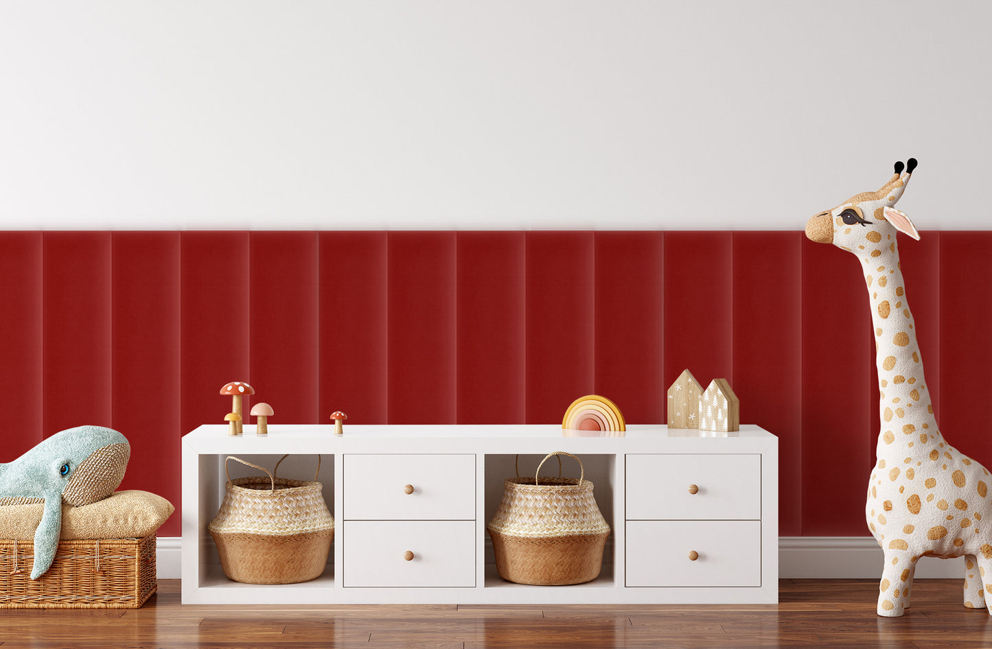 Upholstered Panel Magic Velvet Red