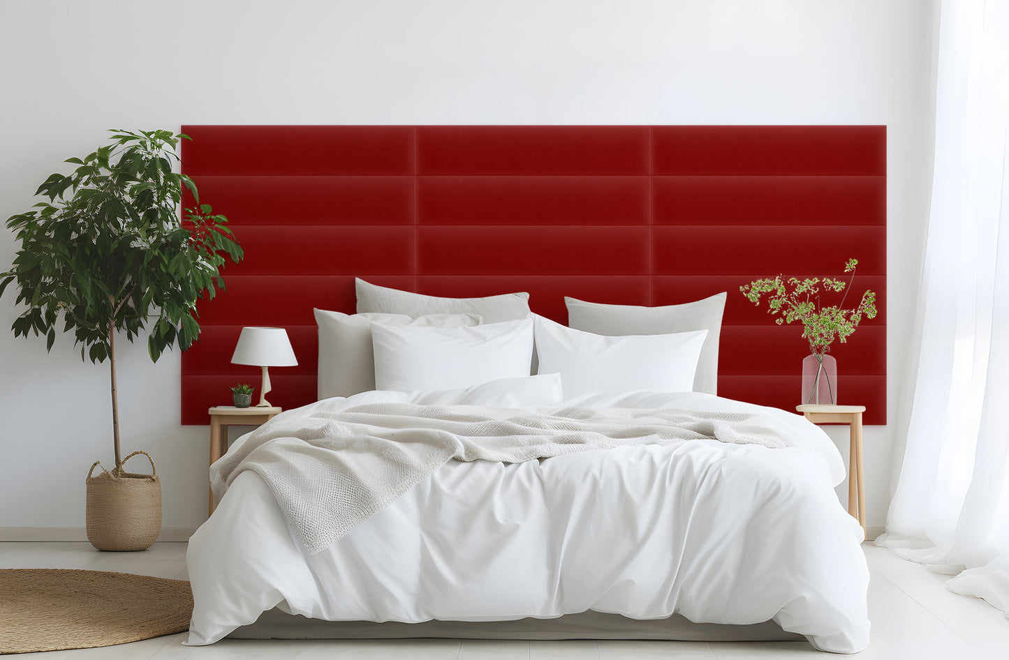 Upholstered Panel Magic Velvet Red