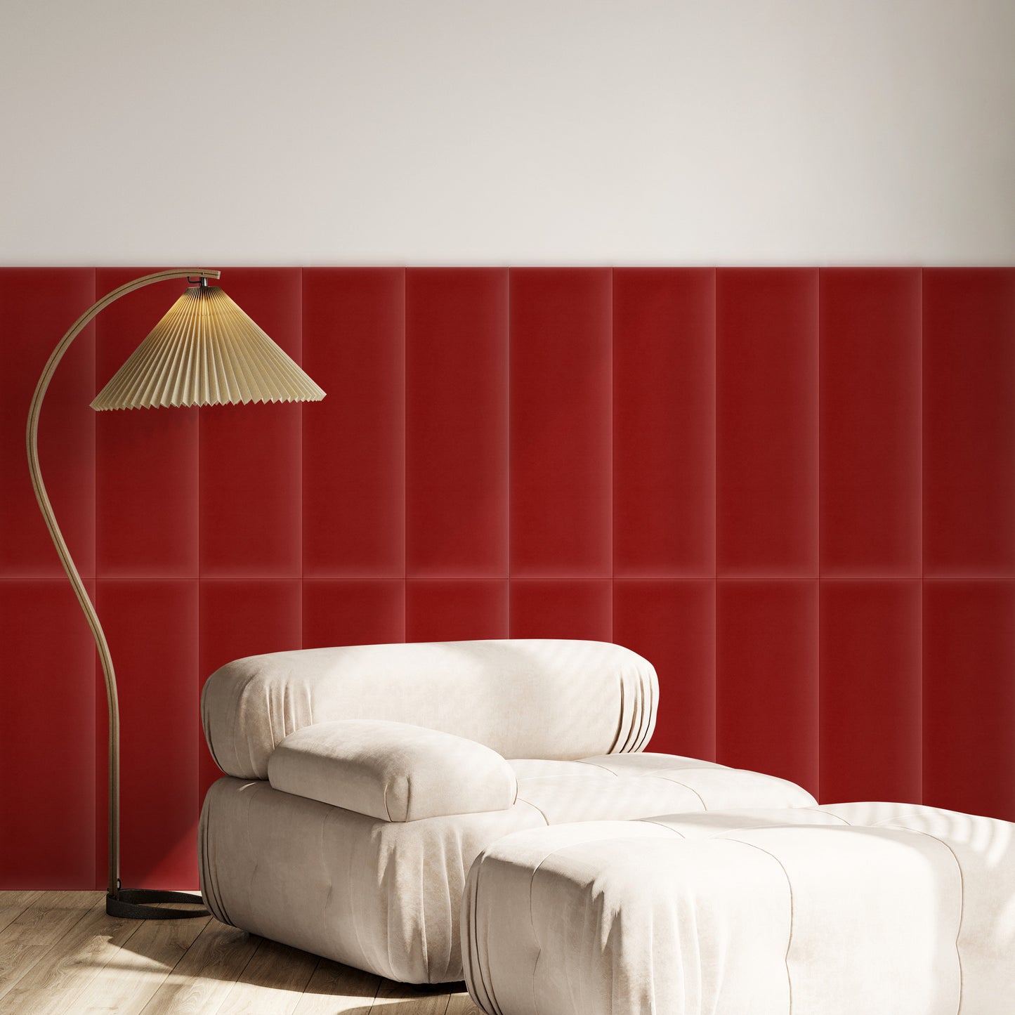 Upholstered Panel Magic Velvet Red