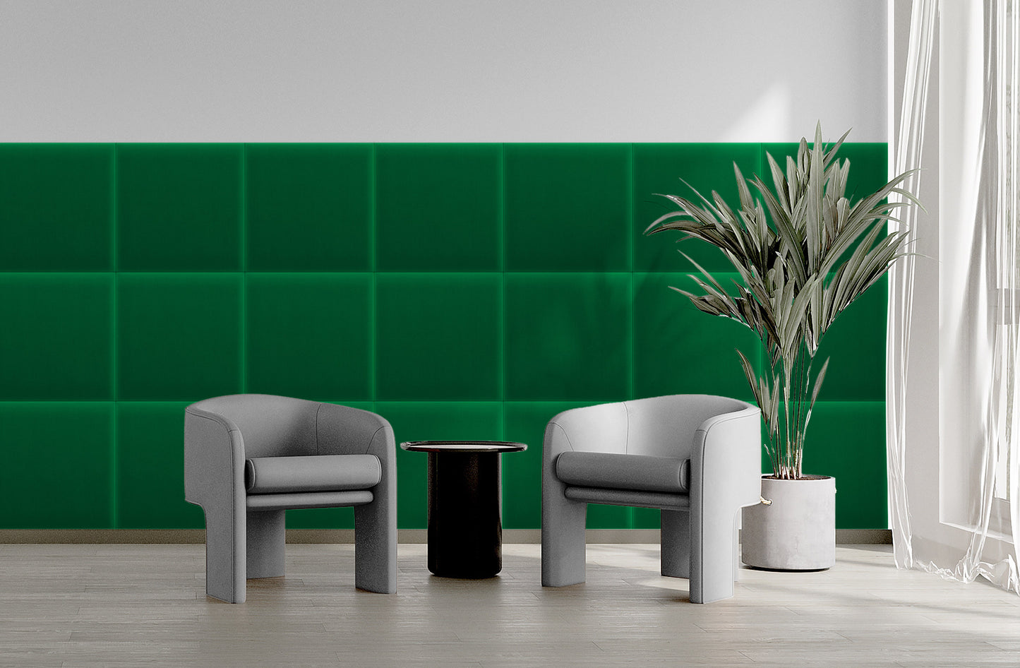 Upholstered Panel Magic Velvet Green