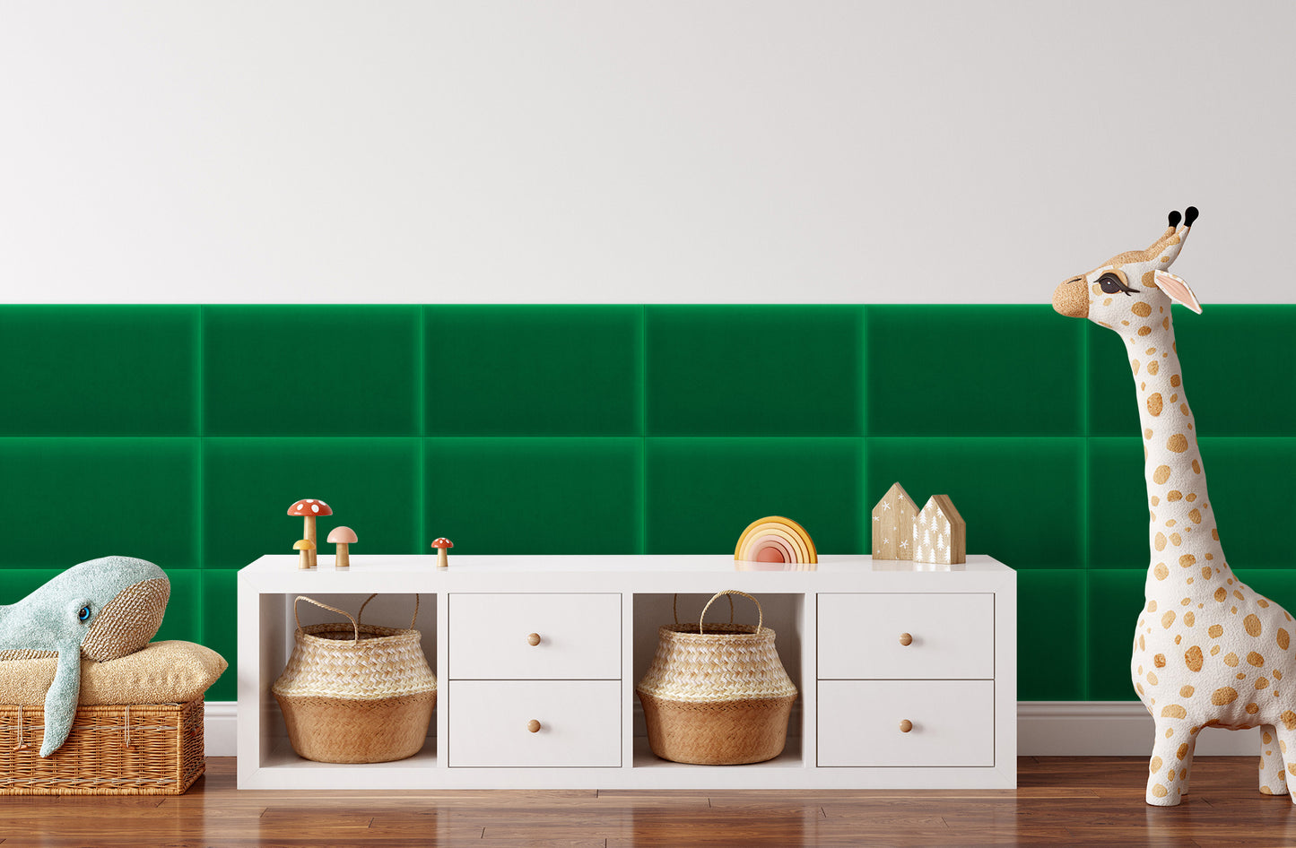 Upholstered Panel Magic Velvet Green