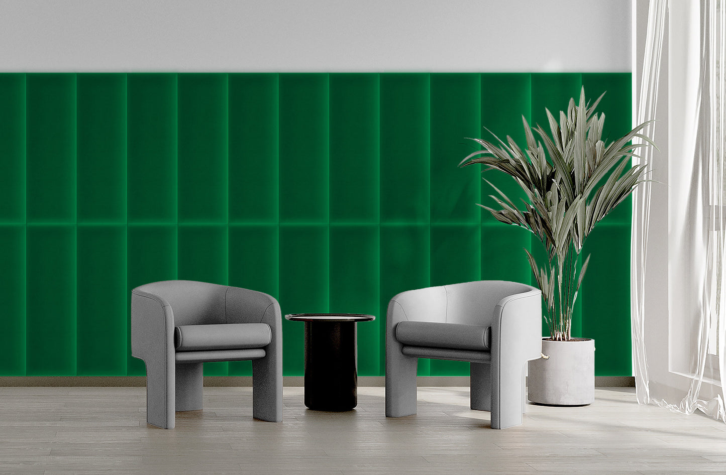 Upholstered Panel Magic Velvet Green