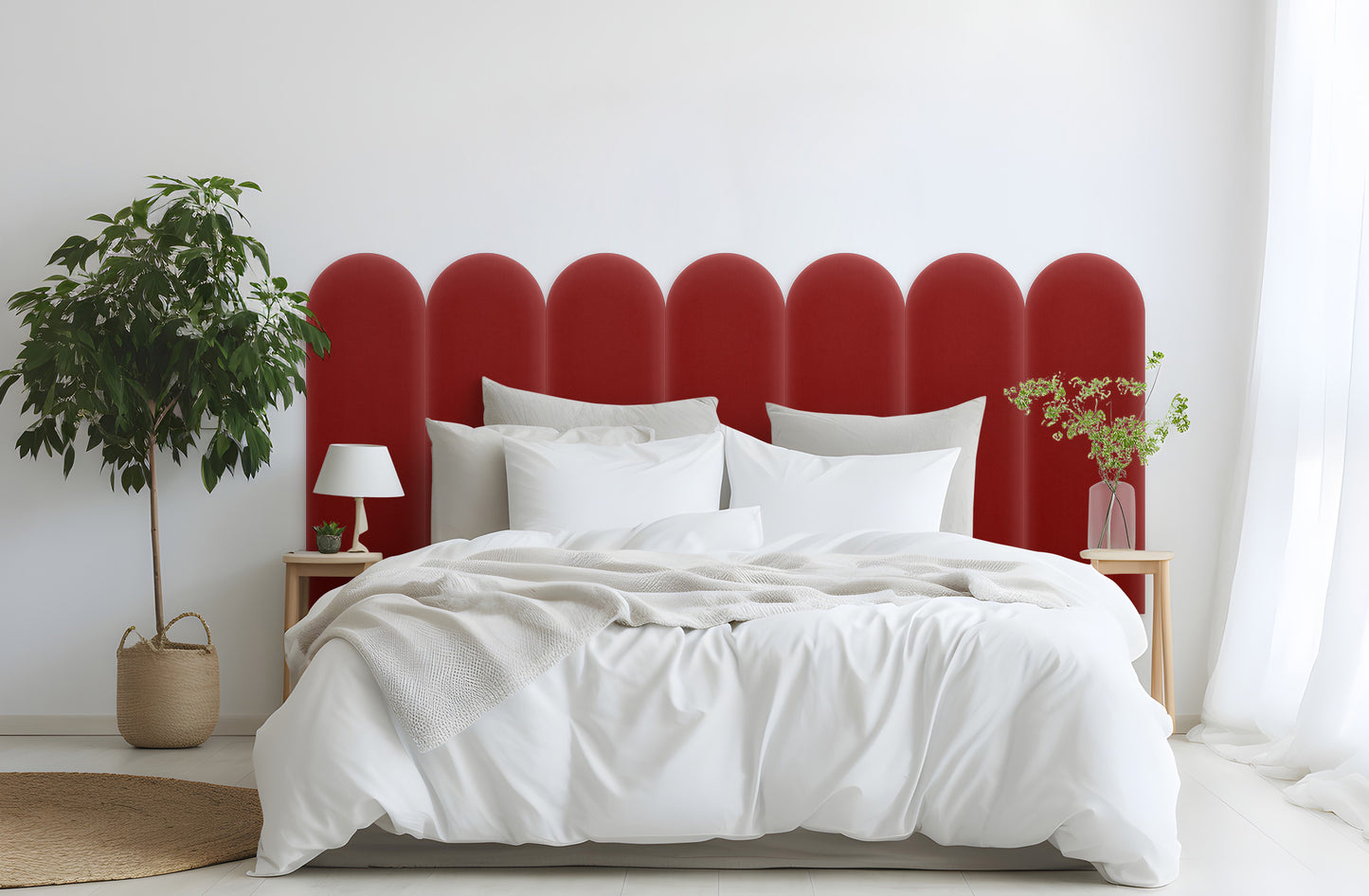 Upholstered Panel Magic Velvet Red 20cm