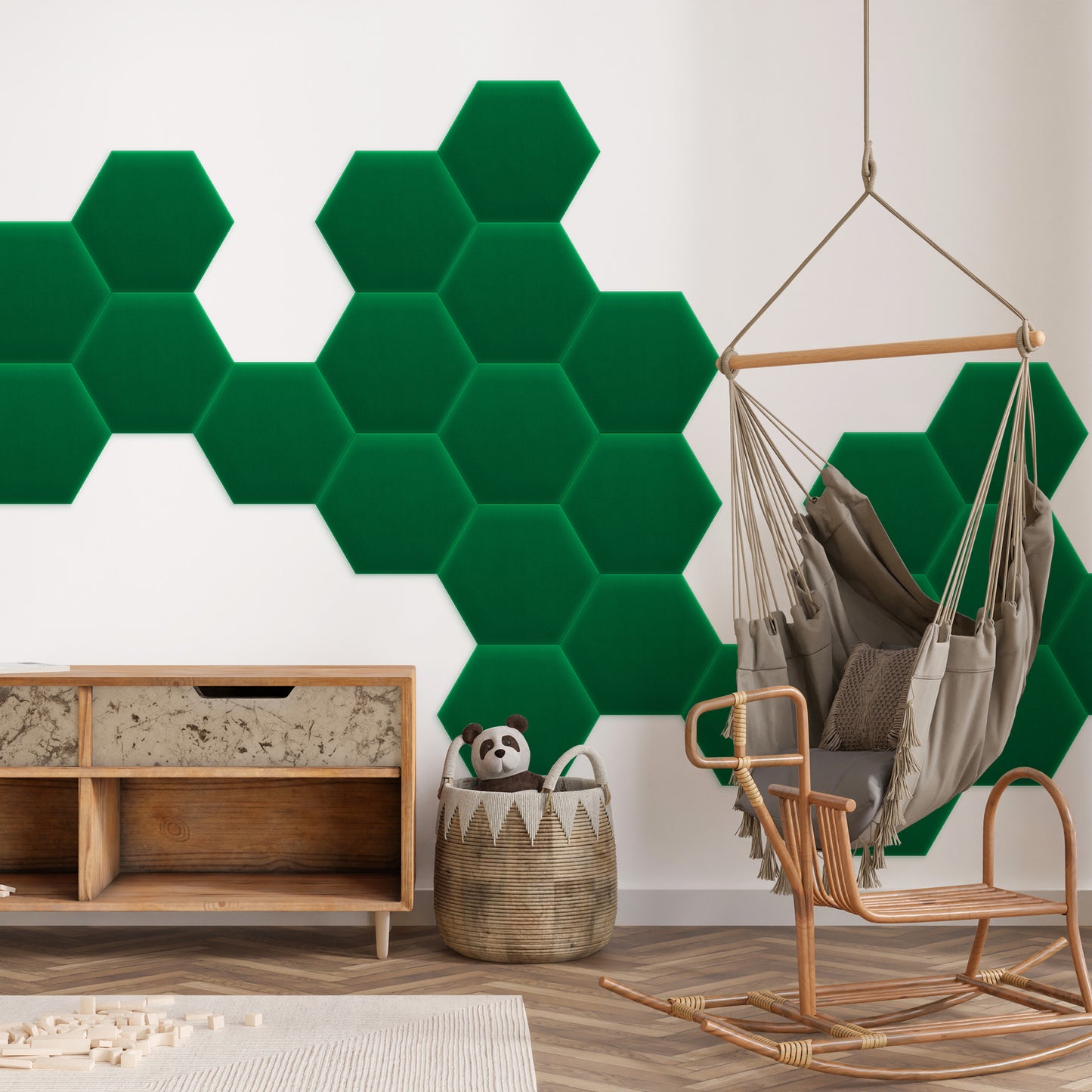 Upholstered Panel Magic Velvet Green