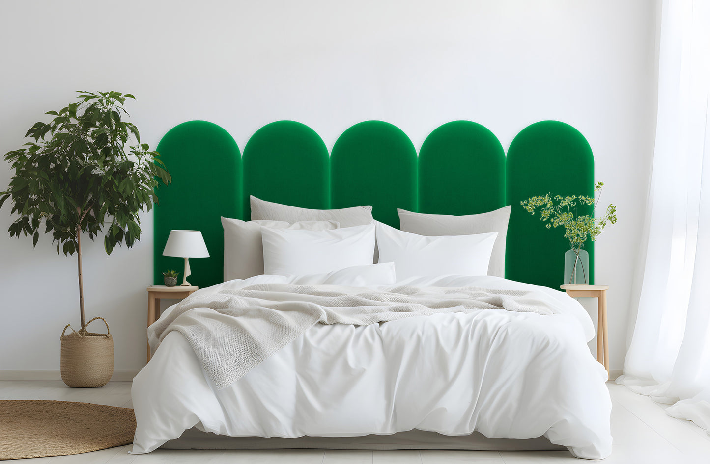 Upholstered Panel Magic Velvet Green 30cm