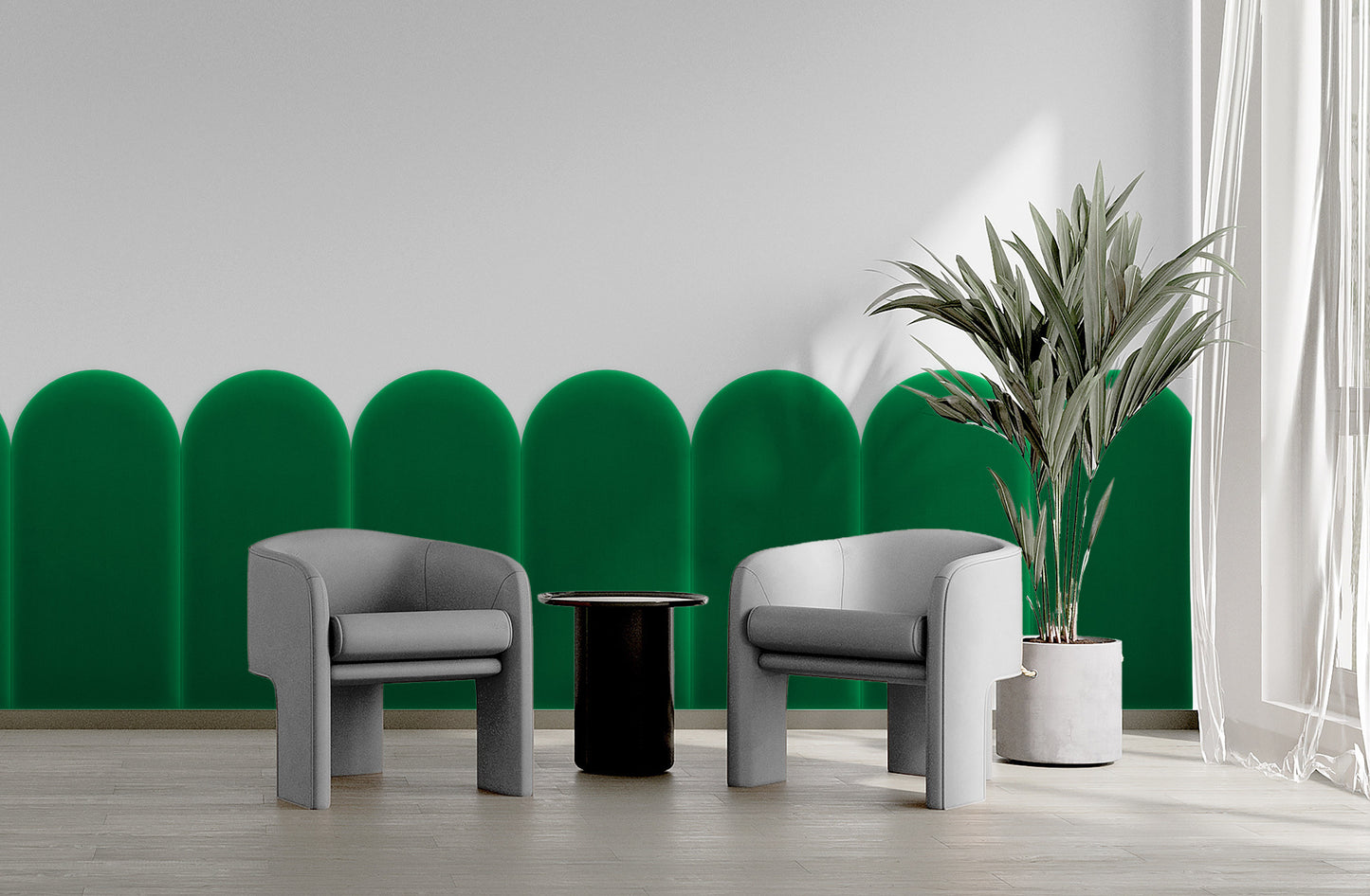 Upholstered Panel Magic Velvet Green 30cm