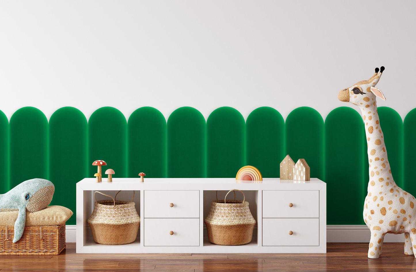 Upholstered Panel Magic Velvet Green 20cm