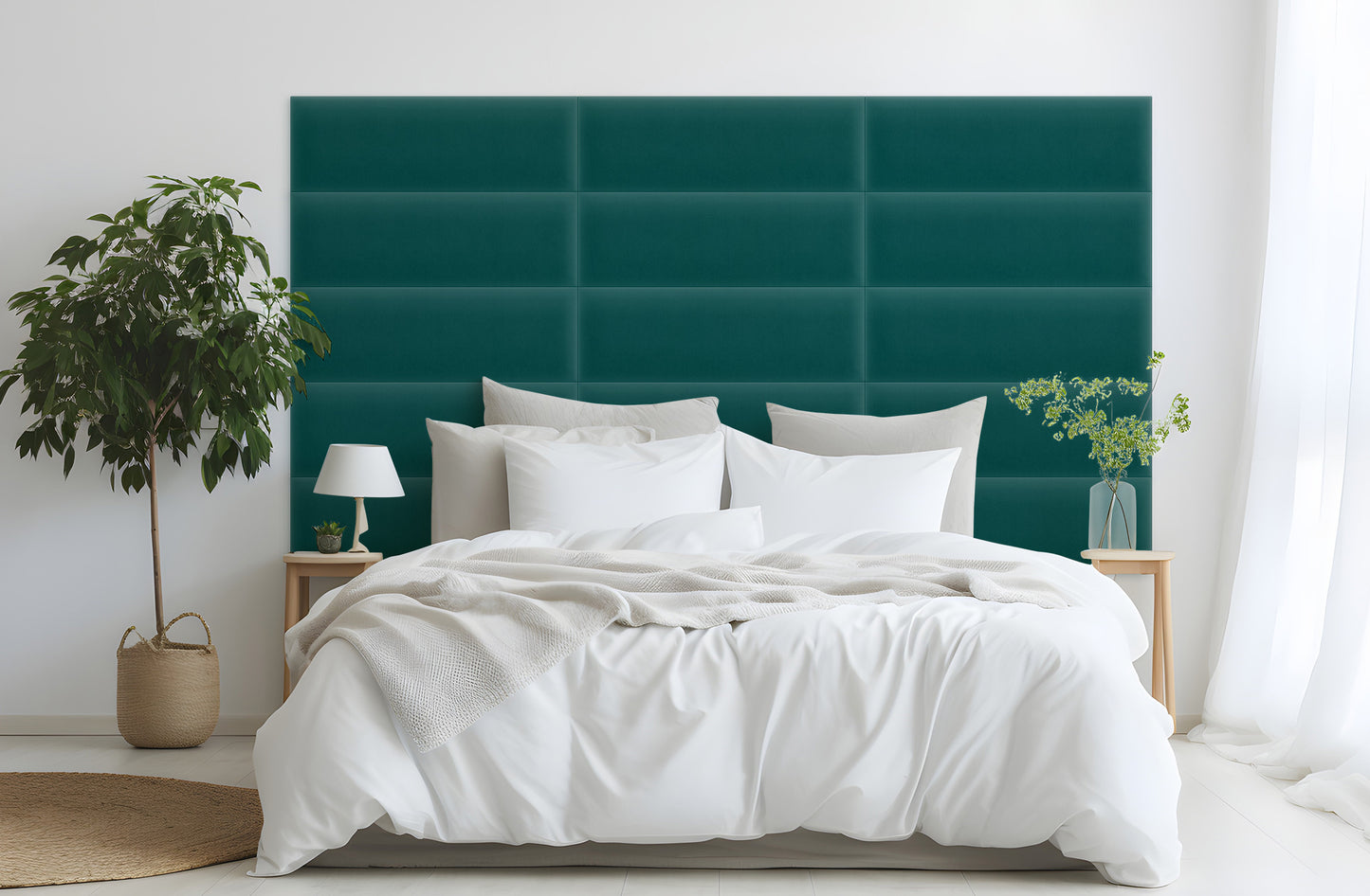 Upholstered Panel Magic Velvet Turquoise