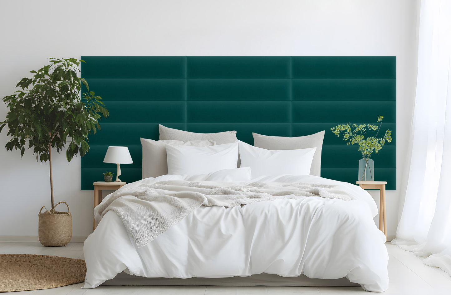Upholstered Panel Magic Velvet Turquoise