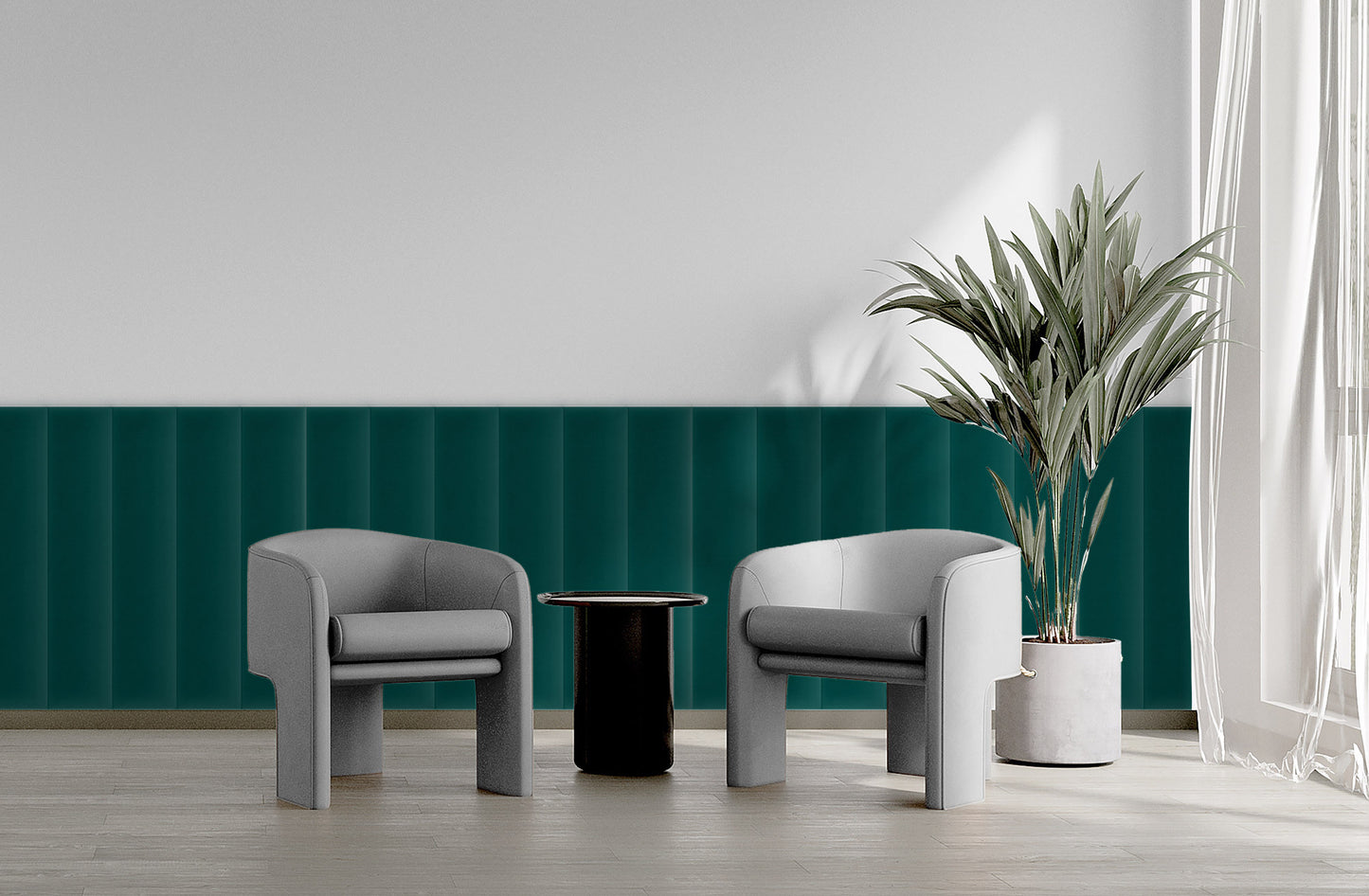Upholstered Panel Magic Velvet Turquoise