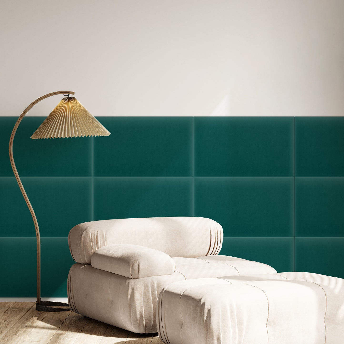 Upholstered Panel Magic Velvet Turquoise