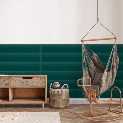 Upholstered Panel Magic Velvet Turquoise