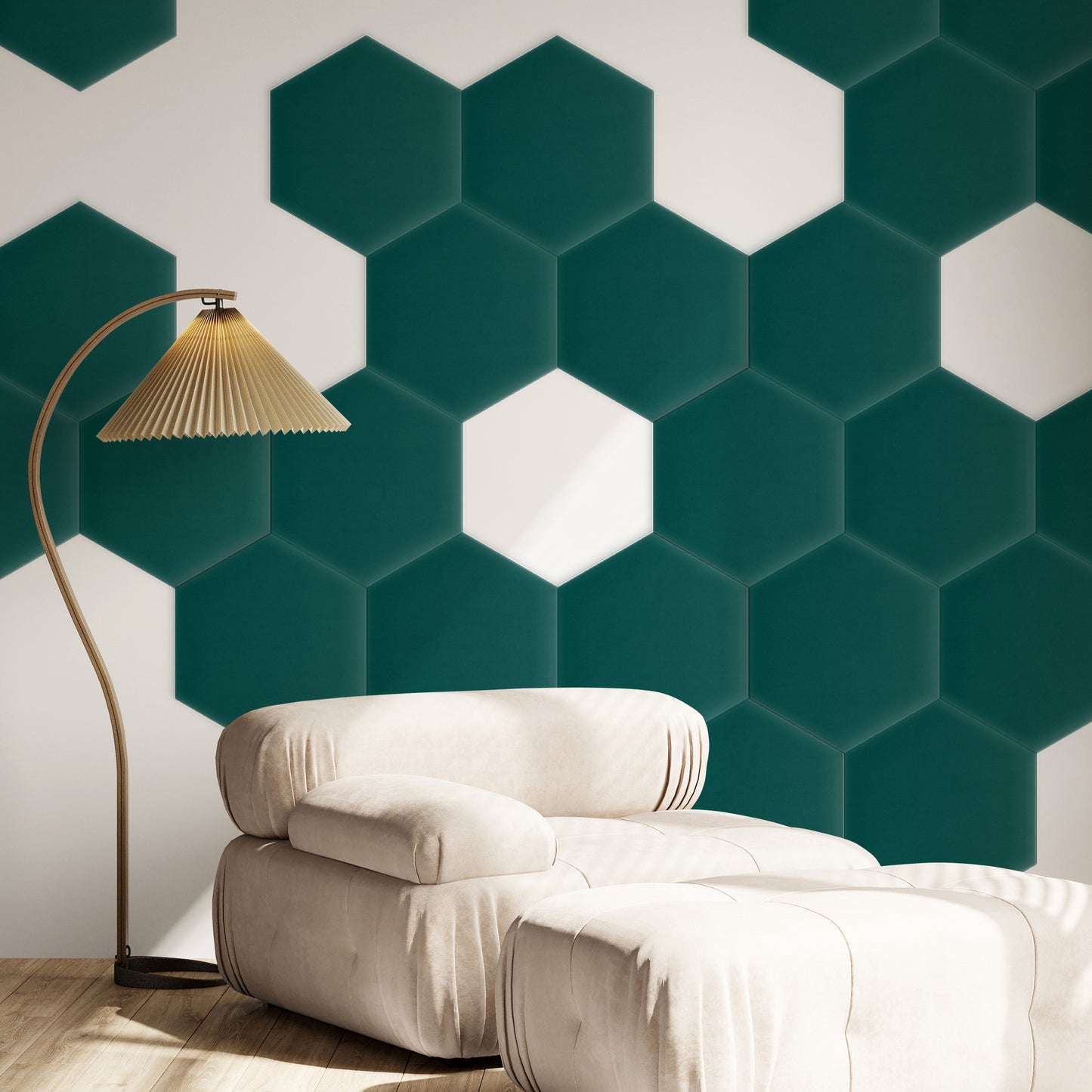 Upholstered Panel Magic Velvet Turquoise