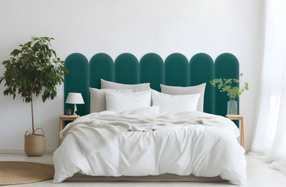 Upholstered Panel Magic Velvet Turquoise 20cm