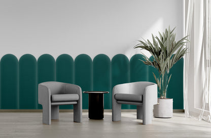 Upholstered Panel Magic Velvet Turquoise 20cm