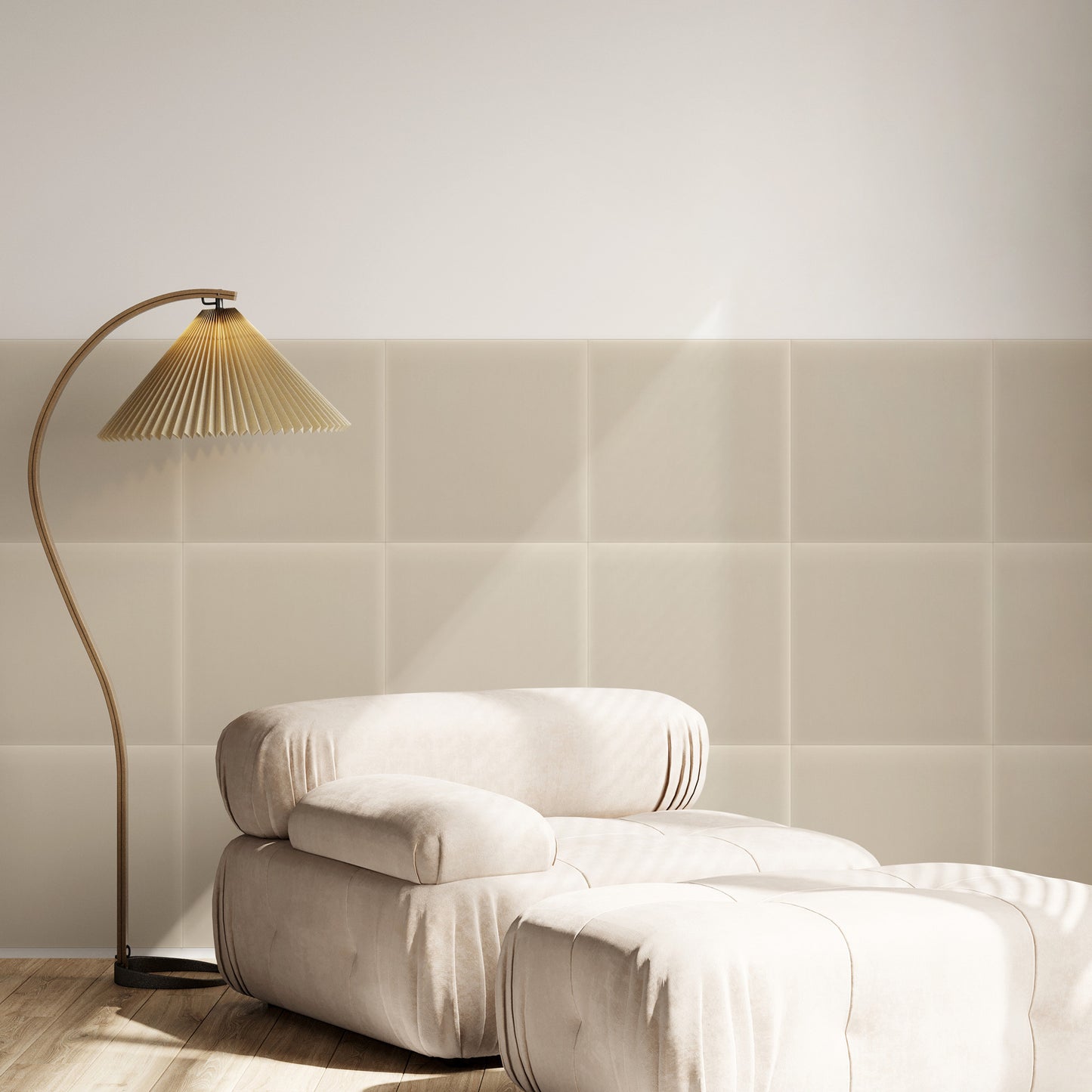 Upholstered Panel Magic Velvet Creamy