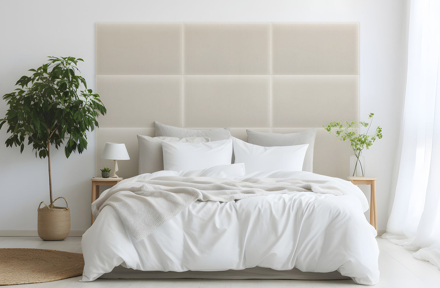 Upholstered Panel Magic Velvet Creamy