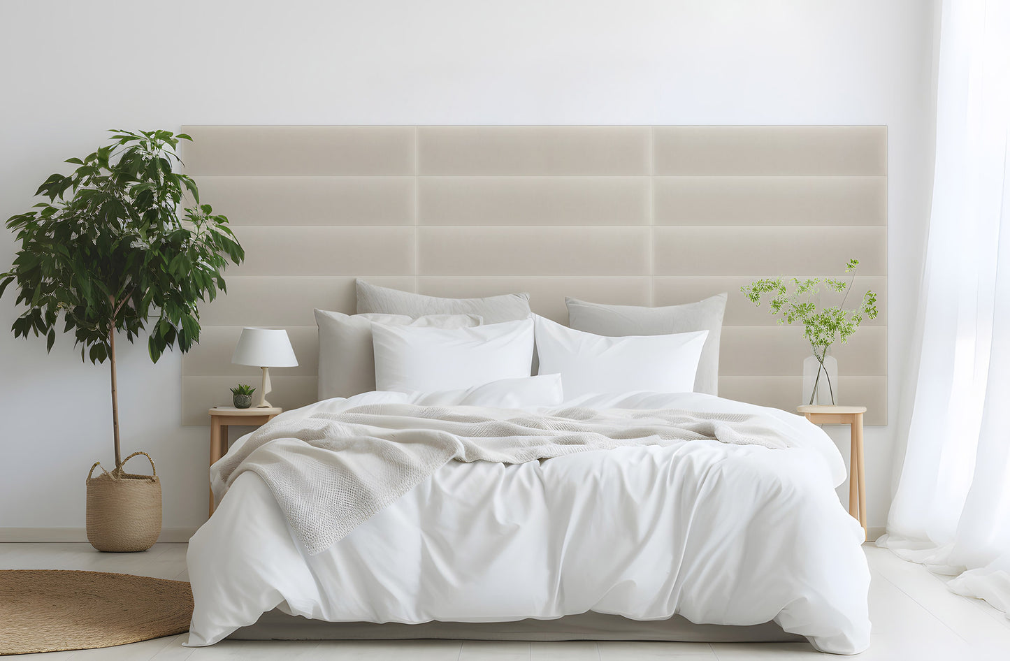 Upholstered Panel Magic Velvet Creamy