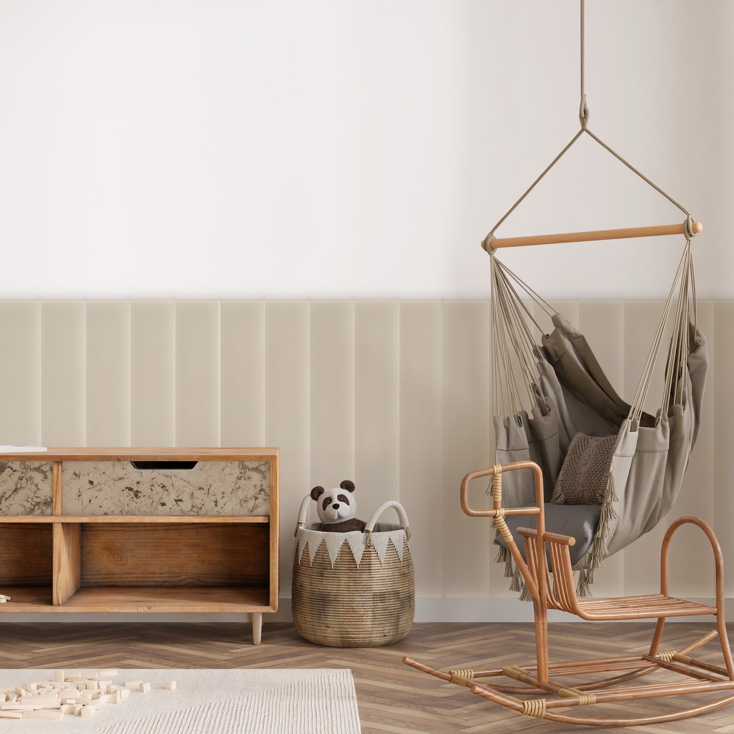 Upholstered Panel Magic Velvet Creamy