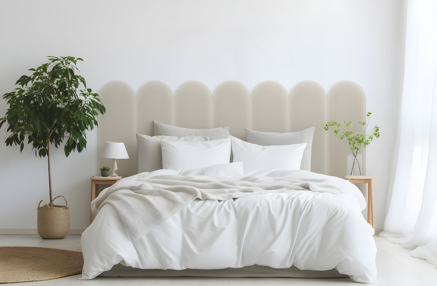 Upholstered Panel Magic Velvet Creamy 20cm