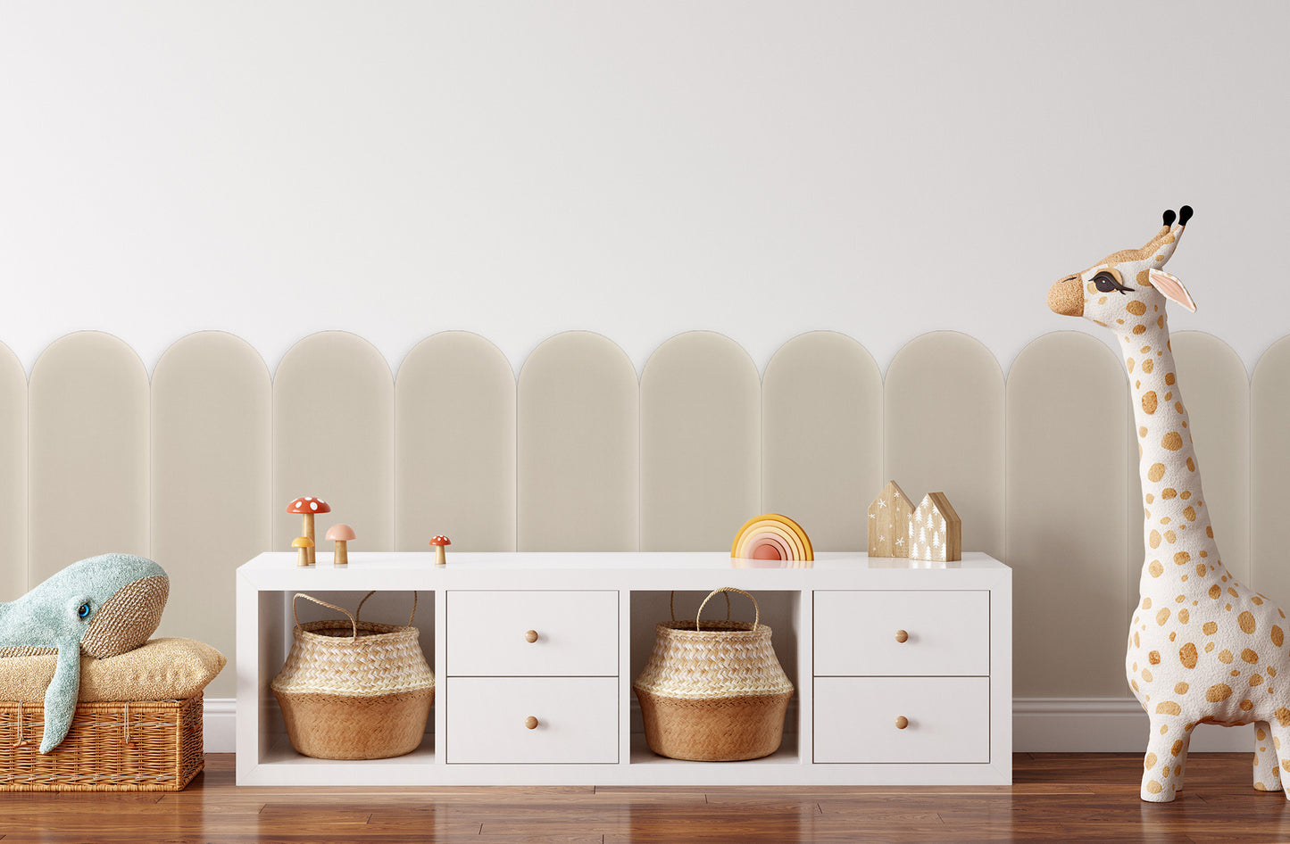 Upholstered Panel Magic Velvet Creamy 20cm