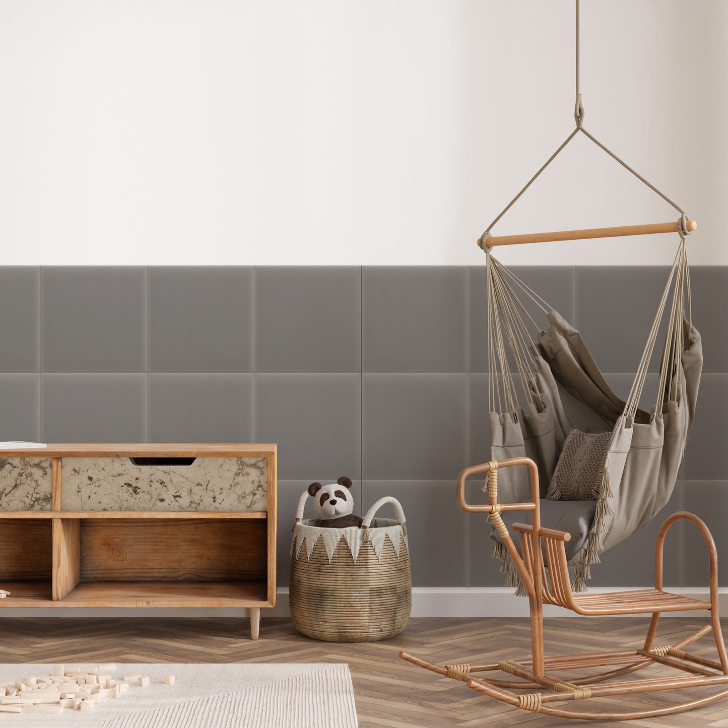 Upholstered Panel Magic Velvet Grey