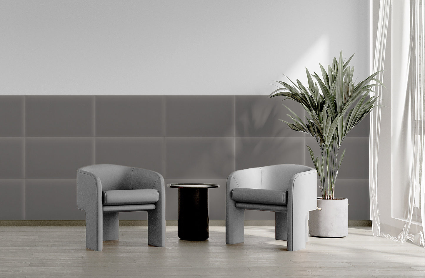Upholstered Panel Magic Velvet Grey
