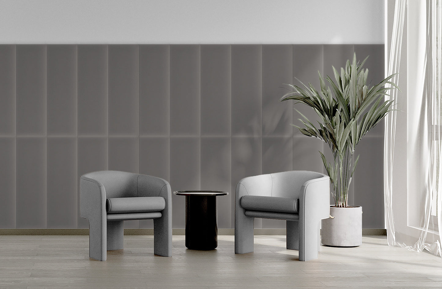 Upholstered Panel Magic Velvet Grey