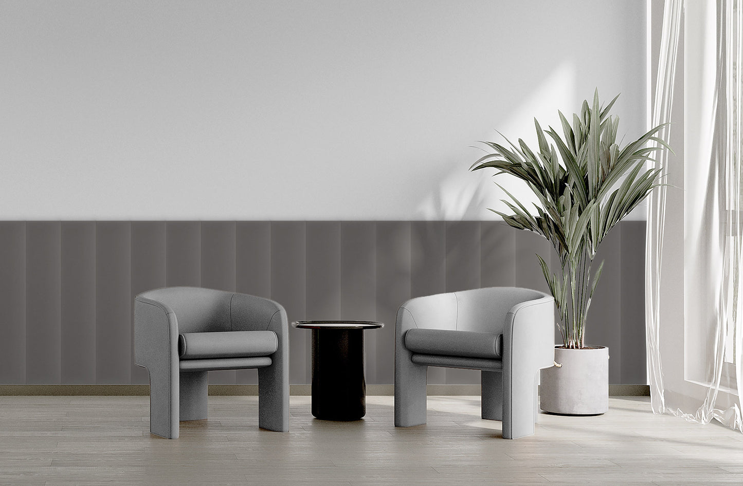 Upholstered Panel Magic Velvet Grey