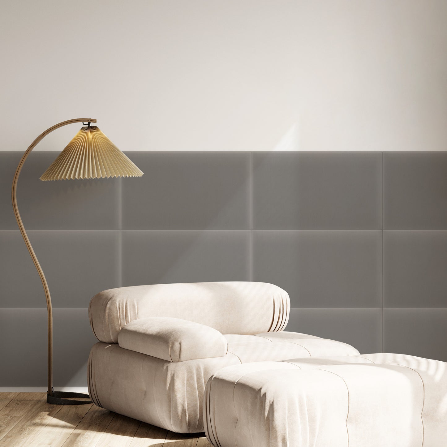 Upholstered Panel Magic Velvet Grey