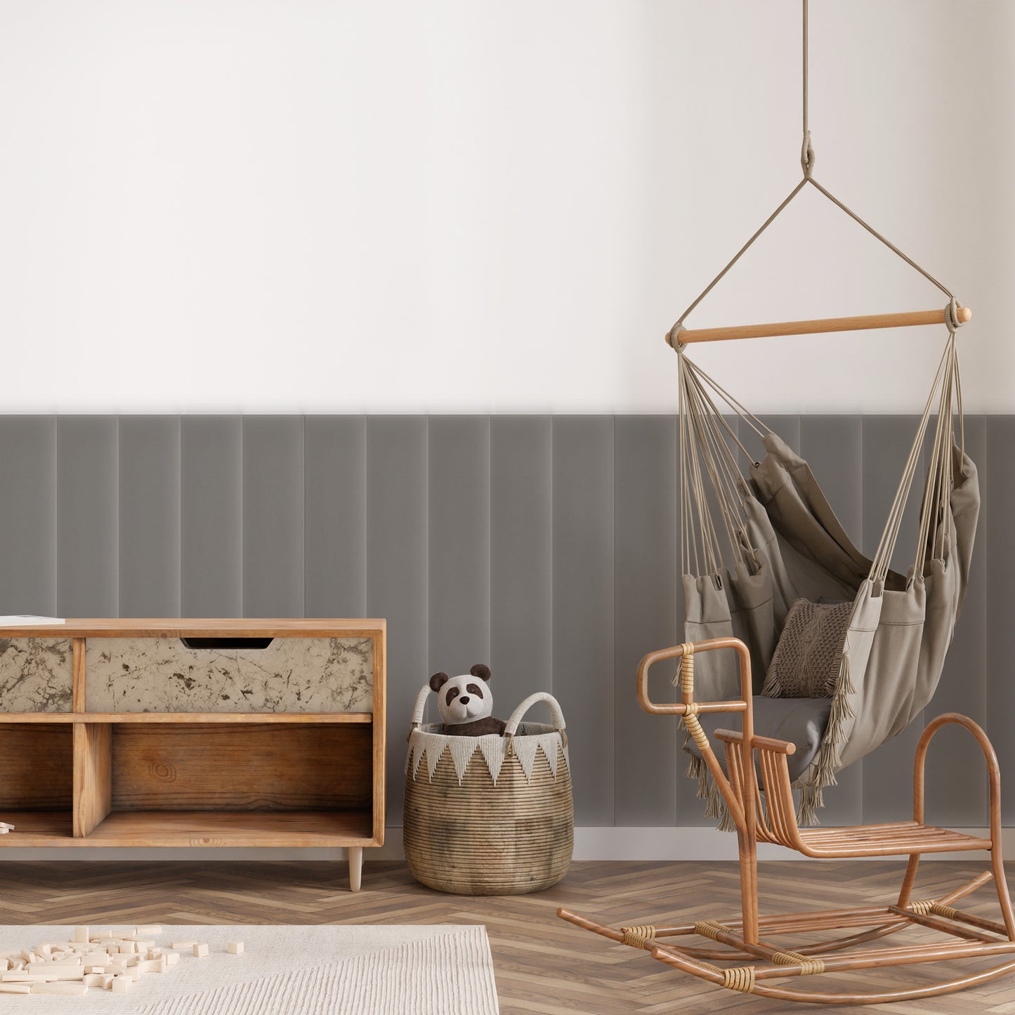Upholstered Panel Magic Velvet Grey