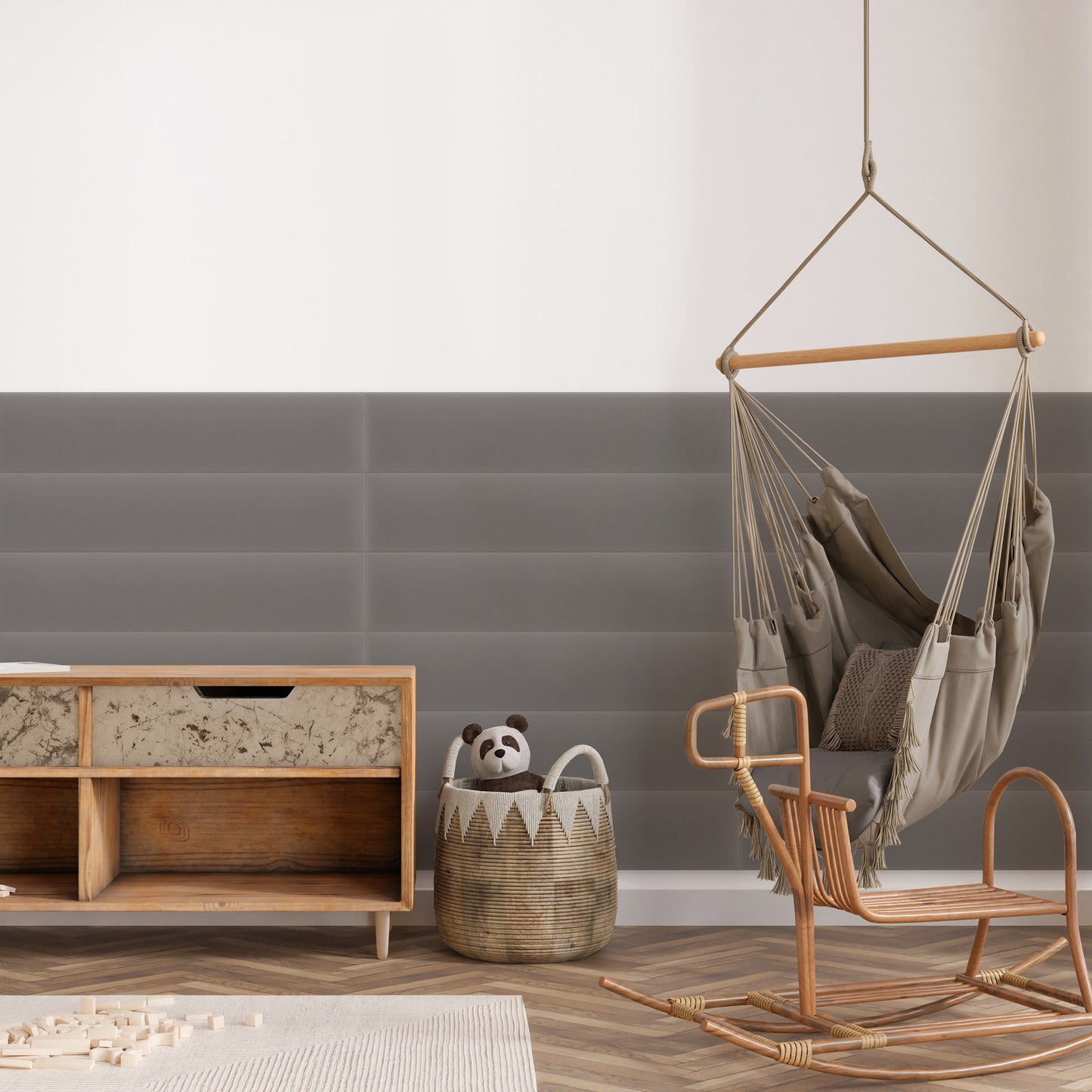 Upholstered Panel Magic Velvet Grey