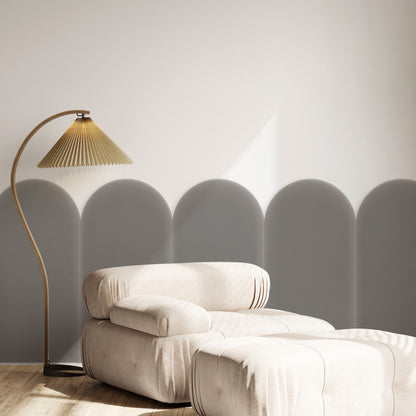 Upholstered Panel Magic Velvet Grey 30cm