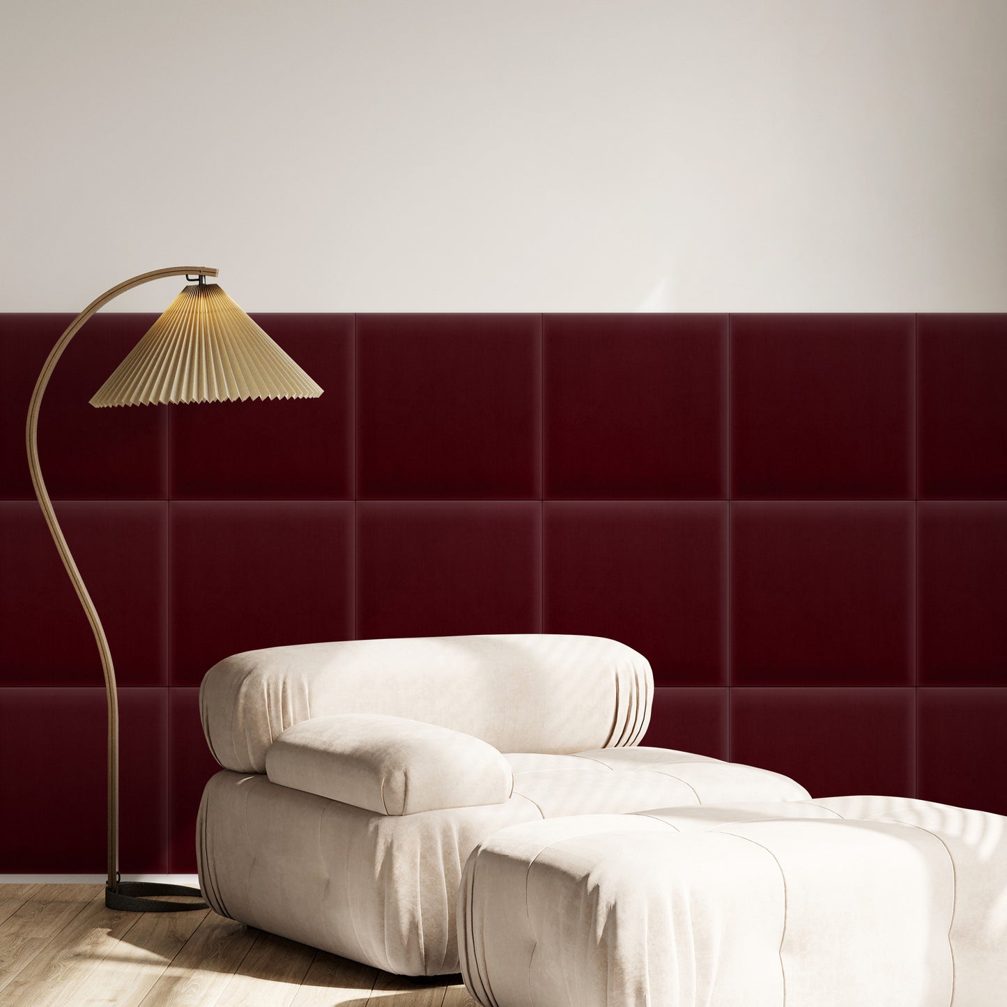 Upholstered Panel Magic Velvet Maroon