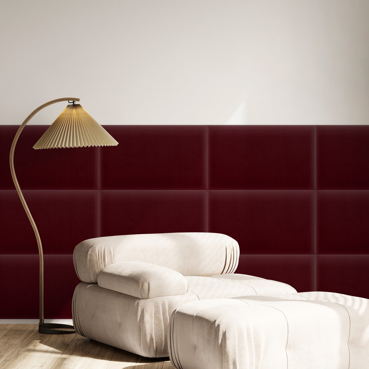 Upholstered Panel Magic Velvet Maroon