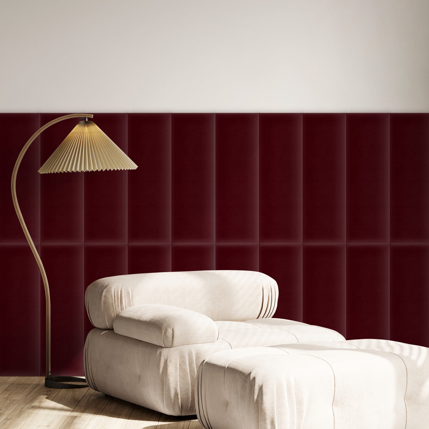 Upholstered Panel Magic Velvet Maroon