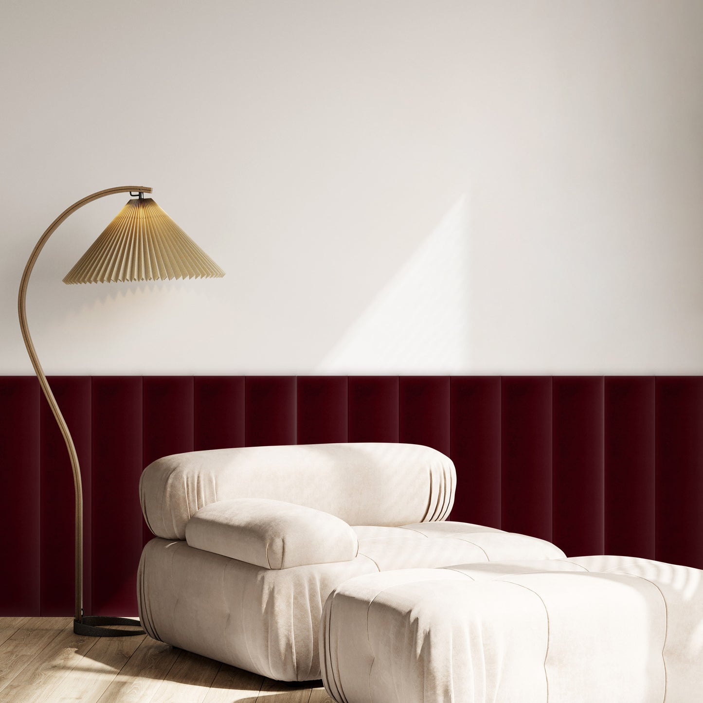 Upholstered Panel Magic Velvet Maroon